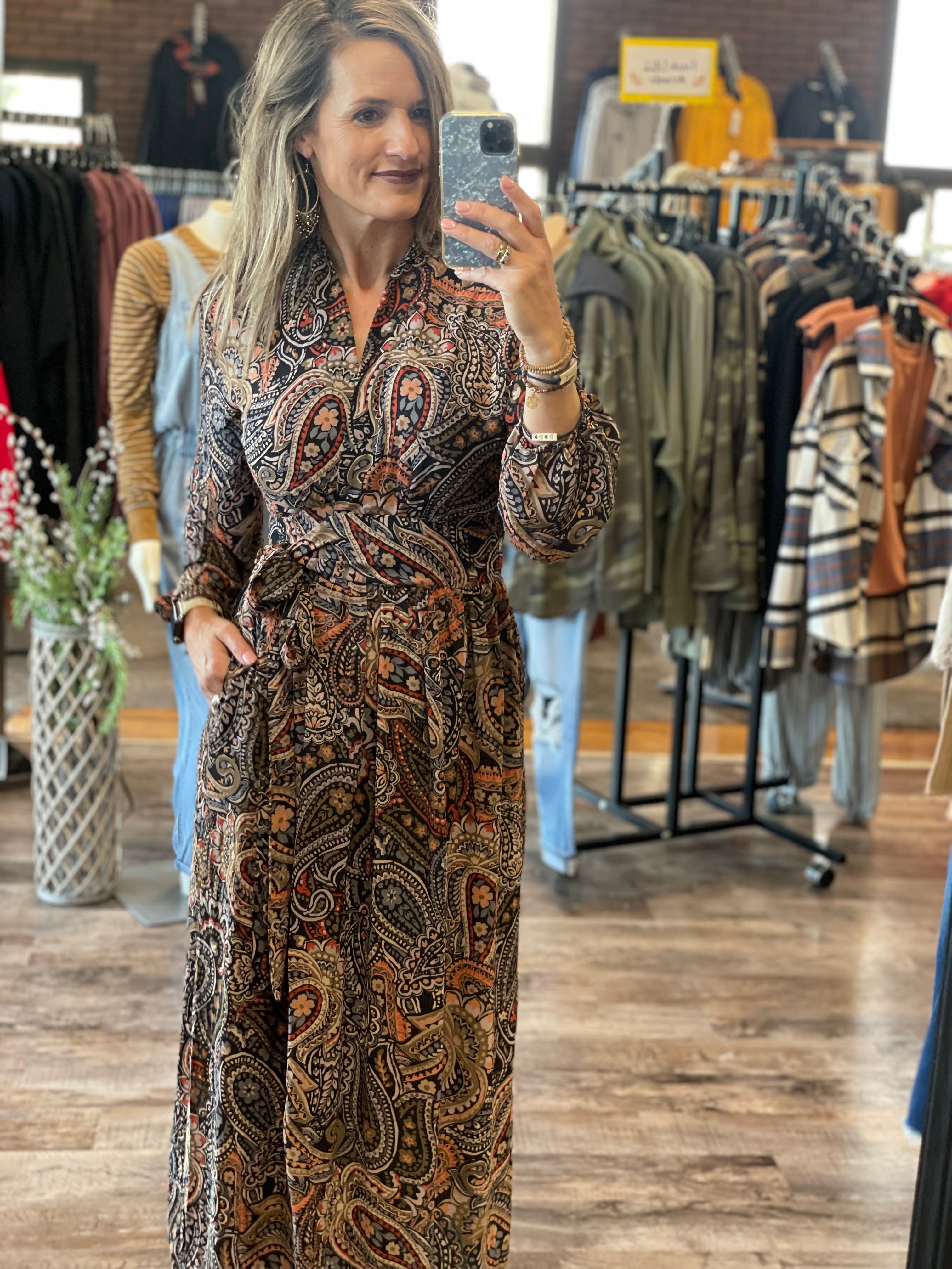 Paisley Maze Wrap Dress