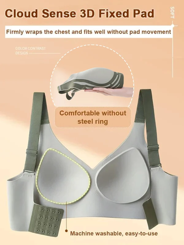 💖Today's Promotion🔥Super gather bra | Wireless Push-up Bra(Buy 8 PACK Free Shipping)