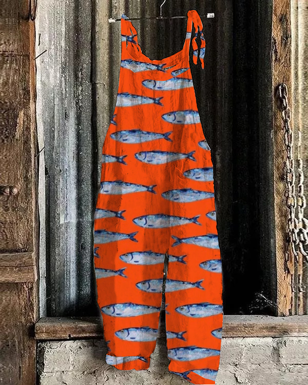 Sardine Art Linen Blend Jumpsuit 0edf