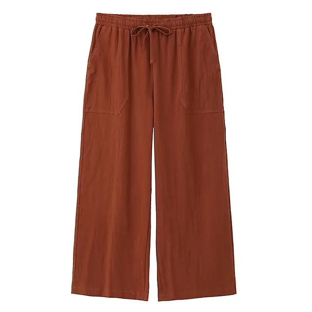 12 PACK-Men's Trousers Summer Pants Baggy Pants Beach Pants Casual Pants Drawstring Front Pocket Straight Leg Plain Comfort Soft Full Length Yoga Holiday Beach 100% Cotton Fashion Hawaiian Black White