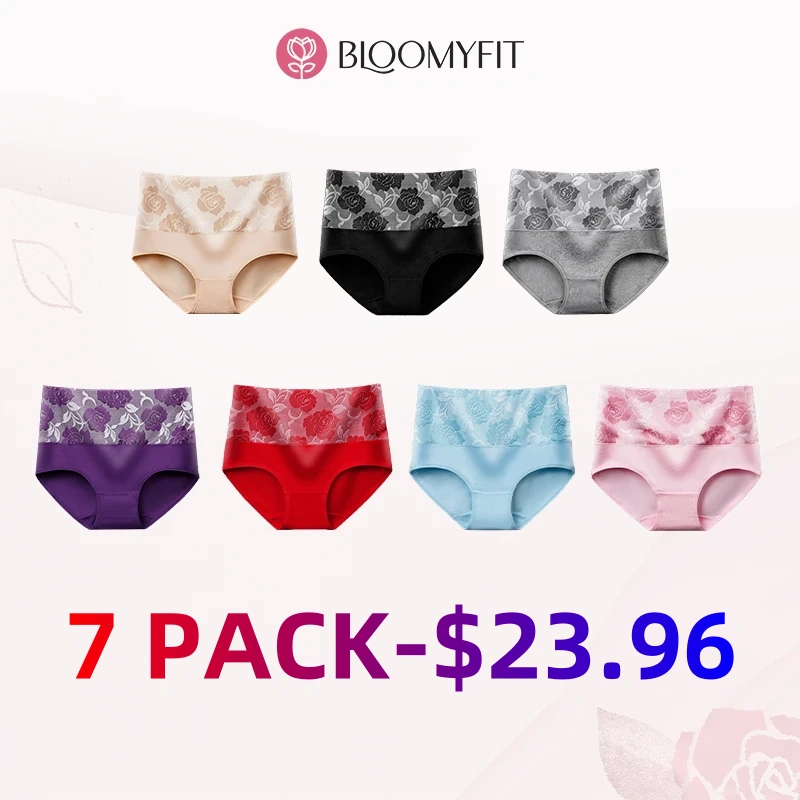 7-Pack Only $23.96! 🔥Clearance sale, limited stock 🔥BloomyFit - High Waist Antibacterial Panties(Buy 2 Free Shipping)